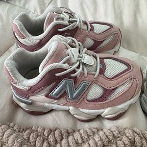 New Balance Kids' Pink and White Sneakers